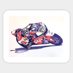 Ballpoint Sketching MotoGP Team No 35 Cal Crutchlow Sticker